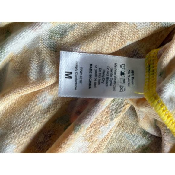 LuLaRoe Maxi Dress Size M Yellow Floral - Picture 6 of 6